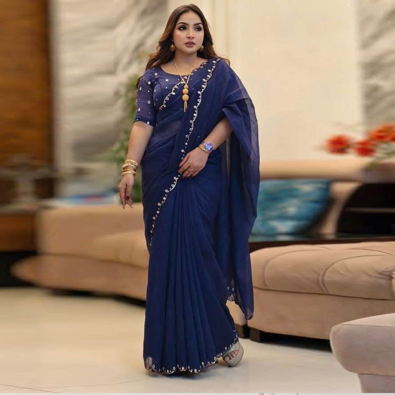 সেমি মসলিন শাড়ি